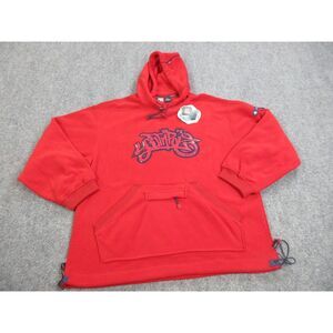 VINTAGE Fubu Sweater Mens Extra Large Red Fleece Streetwear‎ Hip Hop Y2K Hoodie